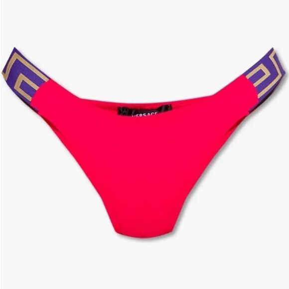 Versace Vita Bikini Bottom in Tropical Pink & Dark Orchid Size 1/XS NWT $225 - Picture 3 of 8